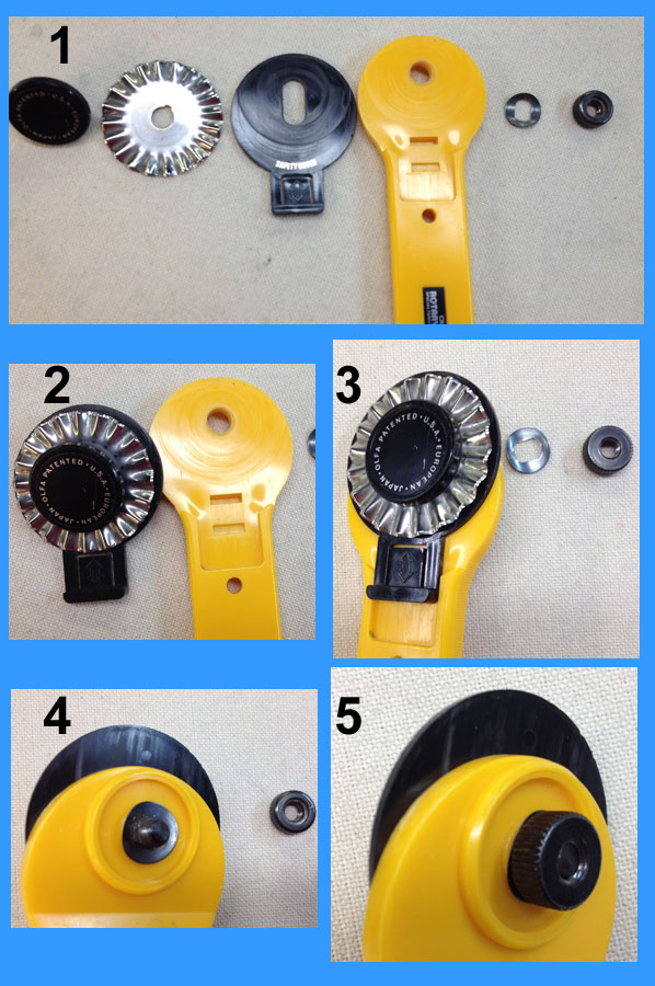 How to Load Decorative Blades onto Rotary Cutter Handles