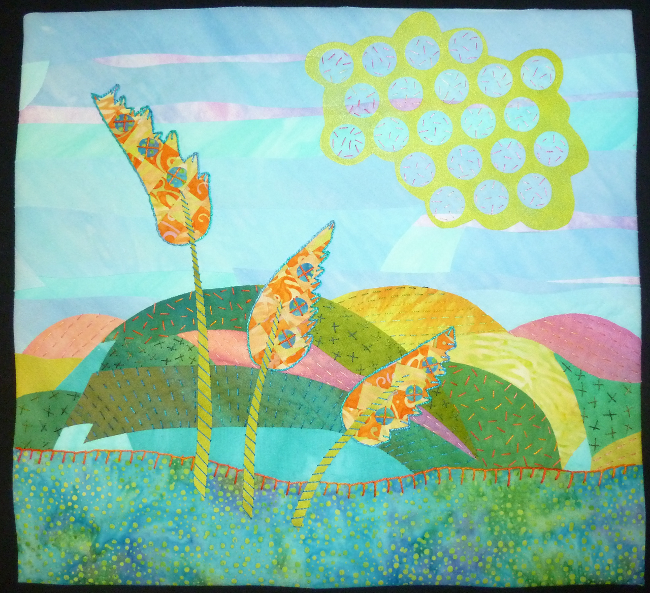 New Art Quilts by Laura Wasilowski | Artfabrik – Extraordinary Hand ...